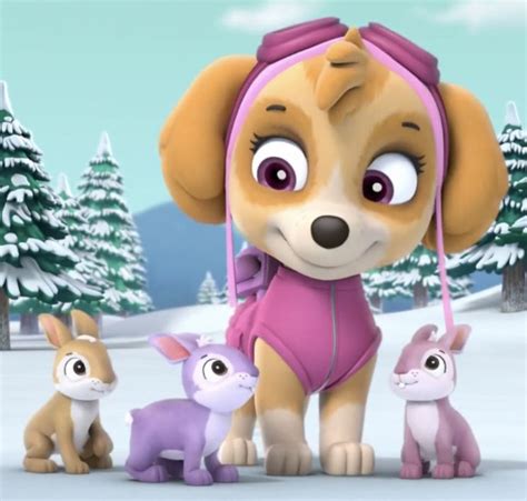 skye patrulla canina|paw patrol bunny tickles skye.